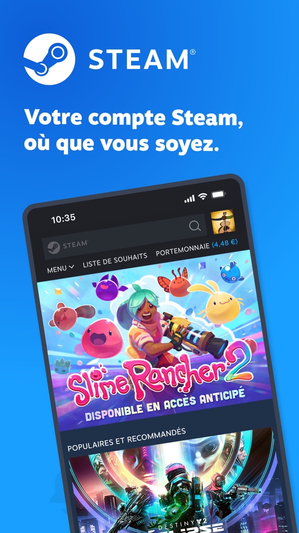 Le compte Steam, sur lequel s'active la clé achetée ailleurs