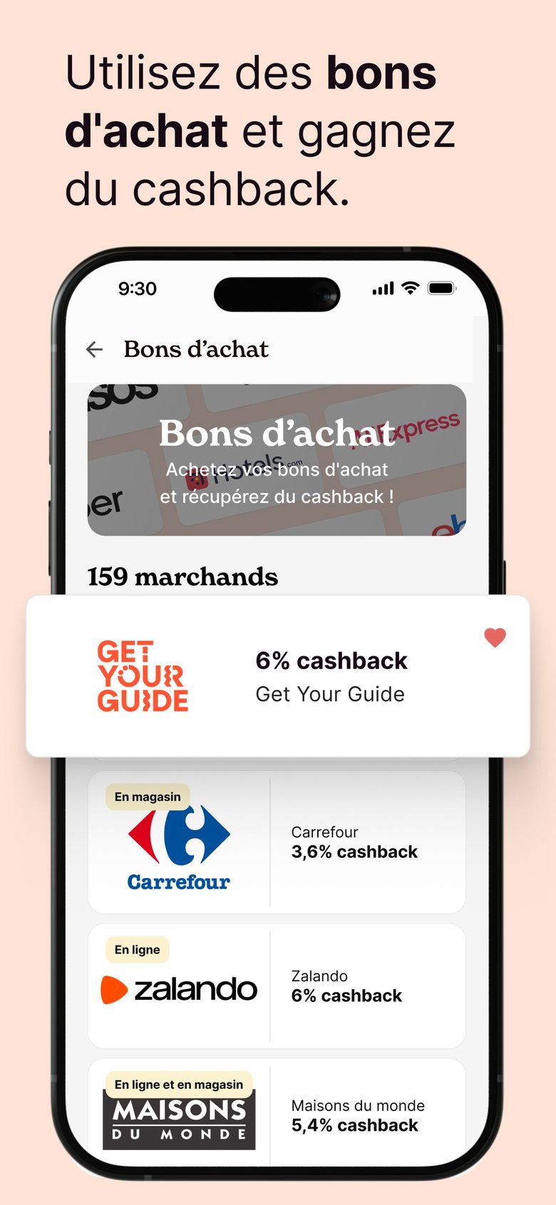 Les bons d'achat qui rapportent du cashback
