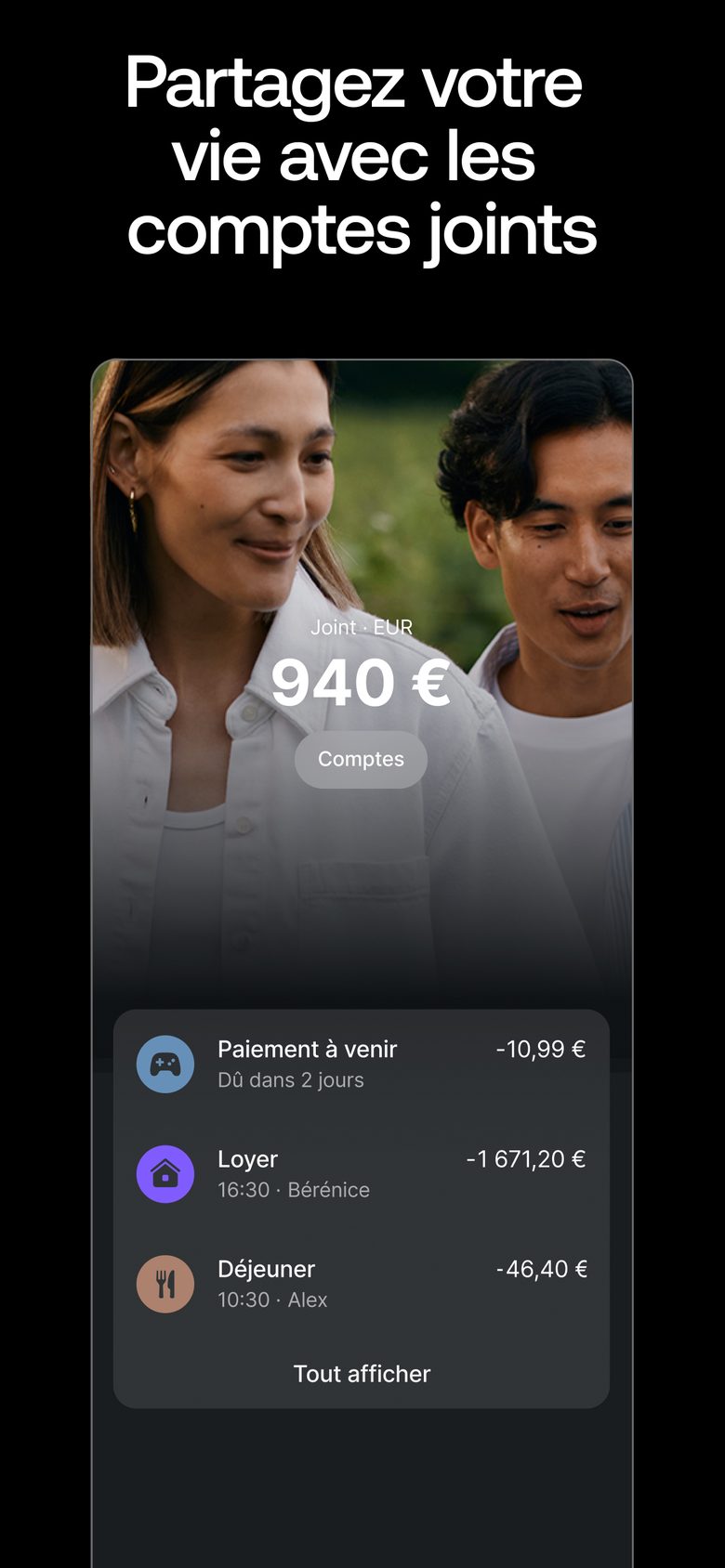 Un compte joint à deux